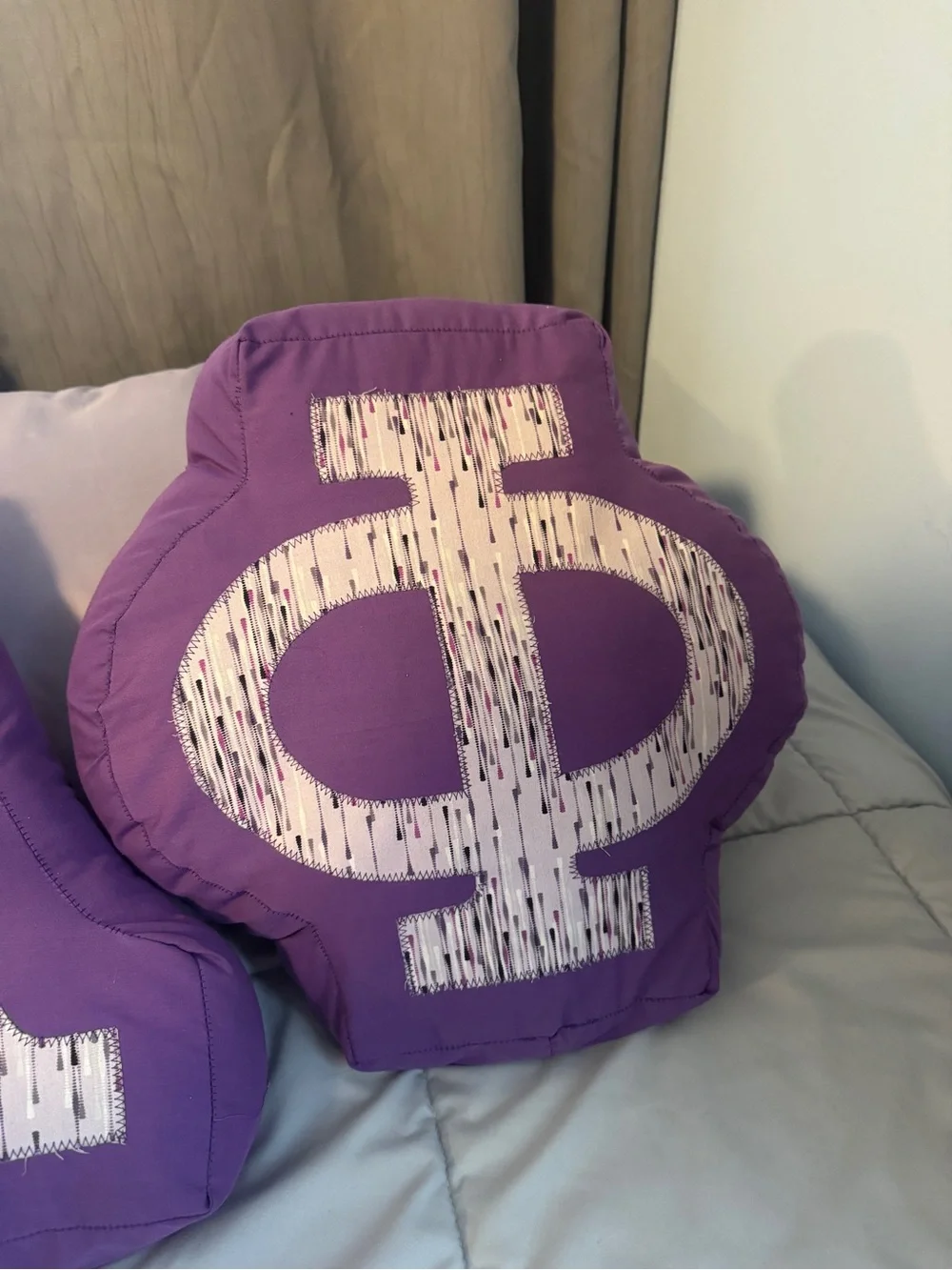 Alpha Phi Purple Letter Accent Pillows